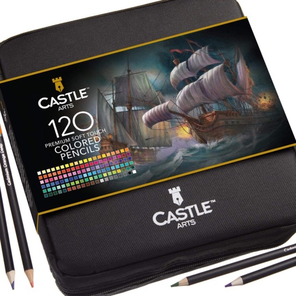 Castle Art Supplies 120 Colored Pencils Zip-Up Set - Picture 4 of 7